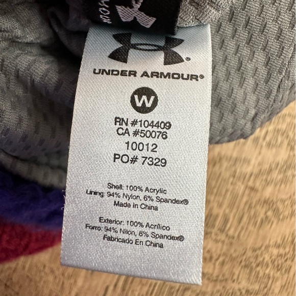 (2) Under Armour Stria Beanie Purple Pink Mesh Lining Cozy Warm - Picture 11 of 11